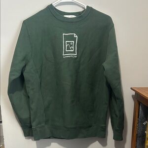 Graphic Forest Green Crewneck Sweater